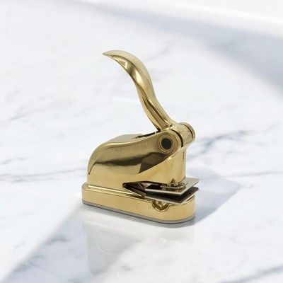 Shiny Desk Deluxe Gold Embosser Round Seal (1 5/8" Dia.)